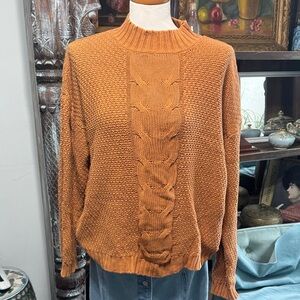 525 America Women's Cowl Neck Sweater - Orange